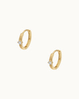 DARIA Diamond Huggie Hoop Earring 14K