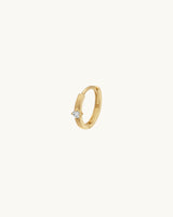 DARIA Diamond Huggie Hoop Earring 14K