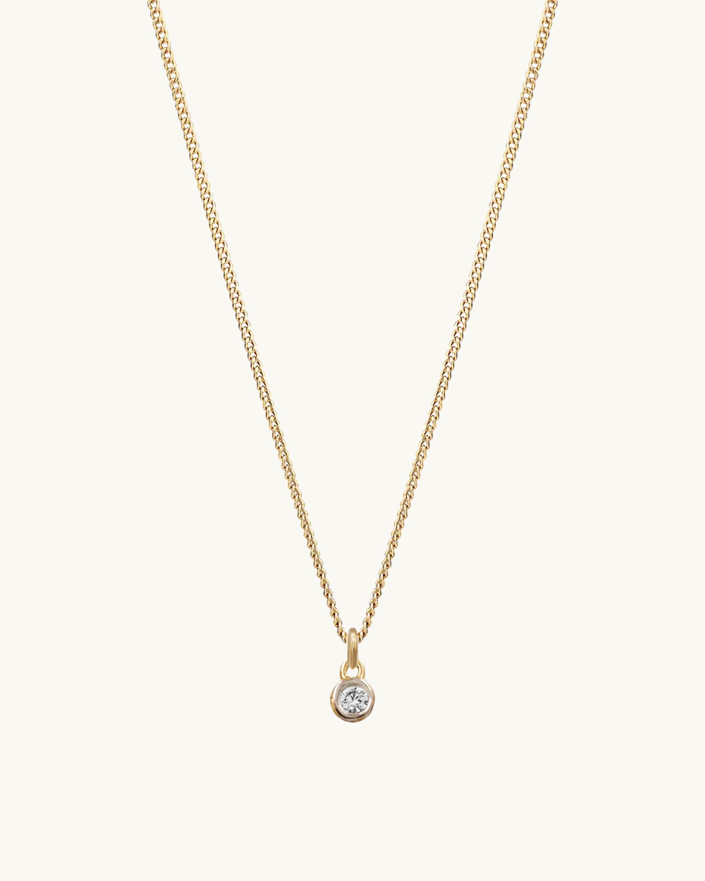Celeste Tiny Diamond Charm Necklace