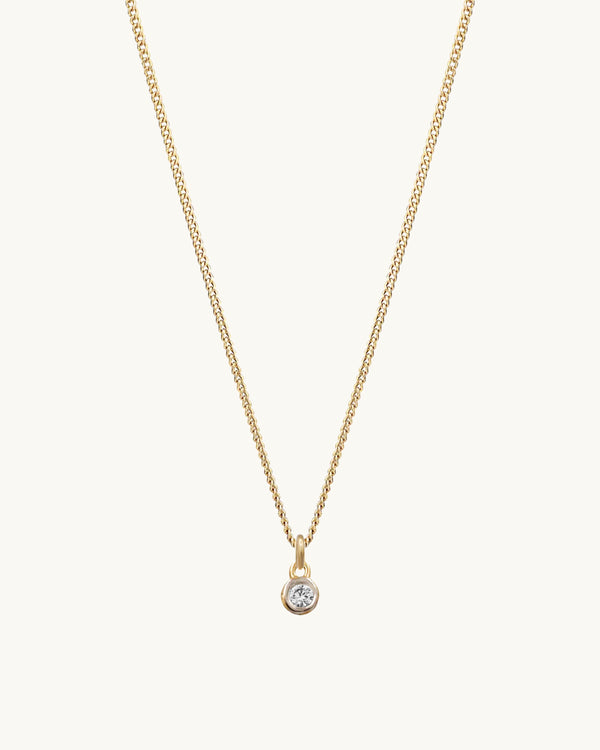 Celeste Diamond Charm Necklace 14K