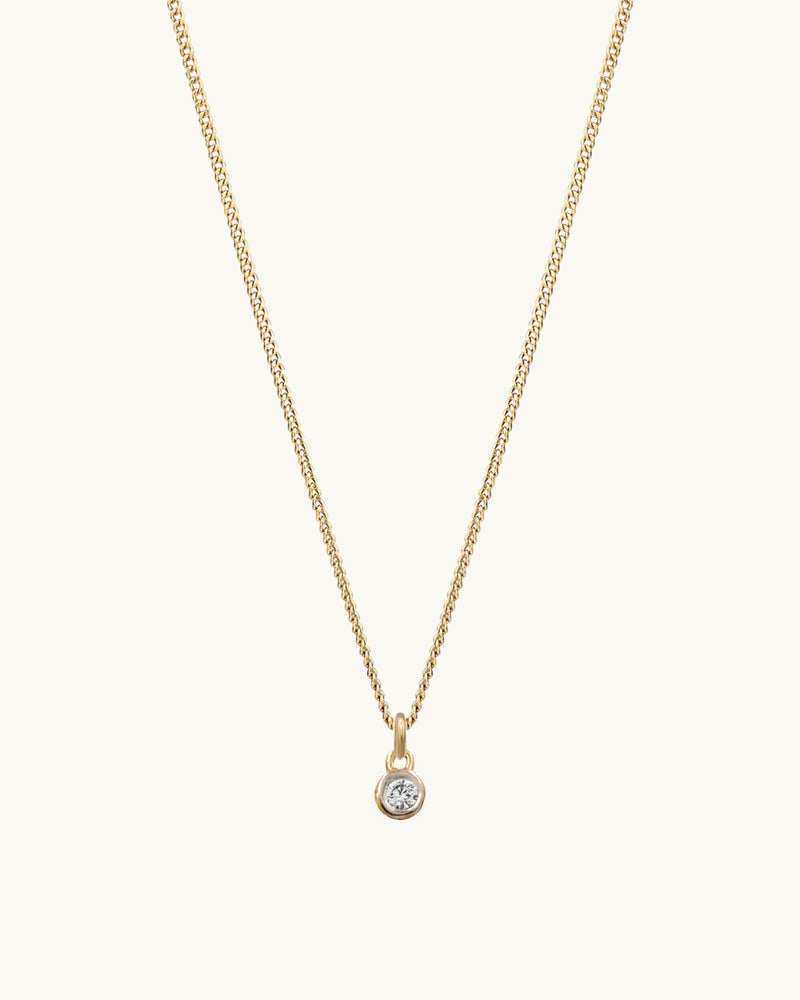 Celeste Diamond Charm Necklace 14K