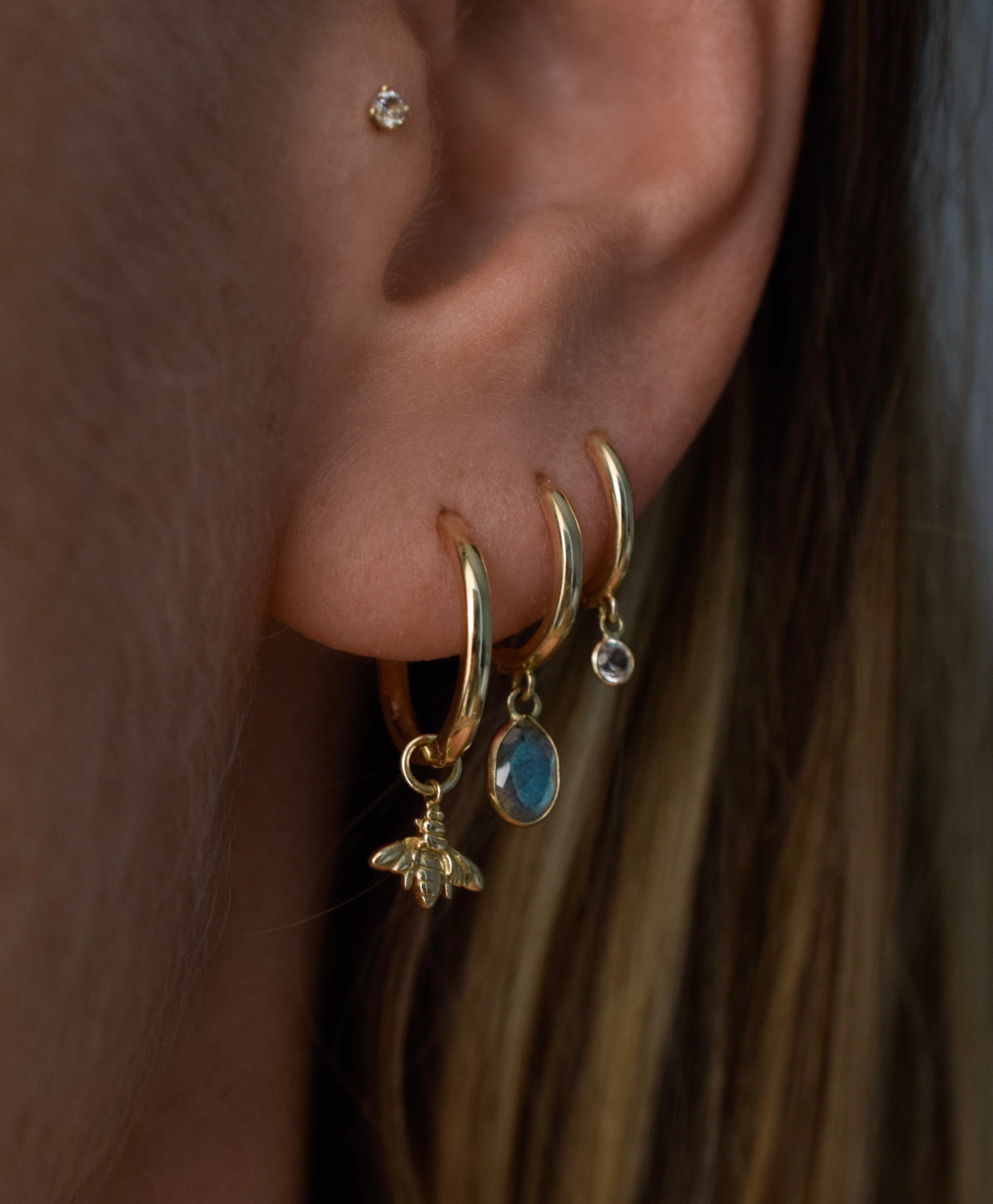Nubia Labradorite Hoop Earrings