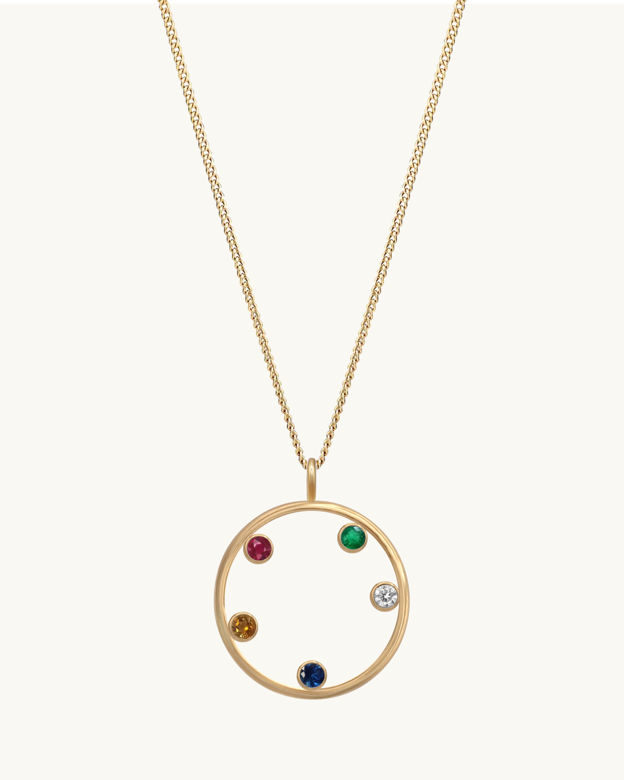 Family Of Five Pendant Necklace
