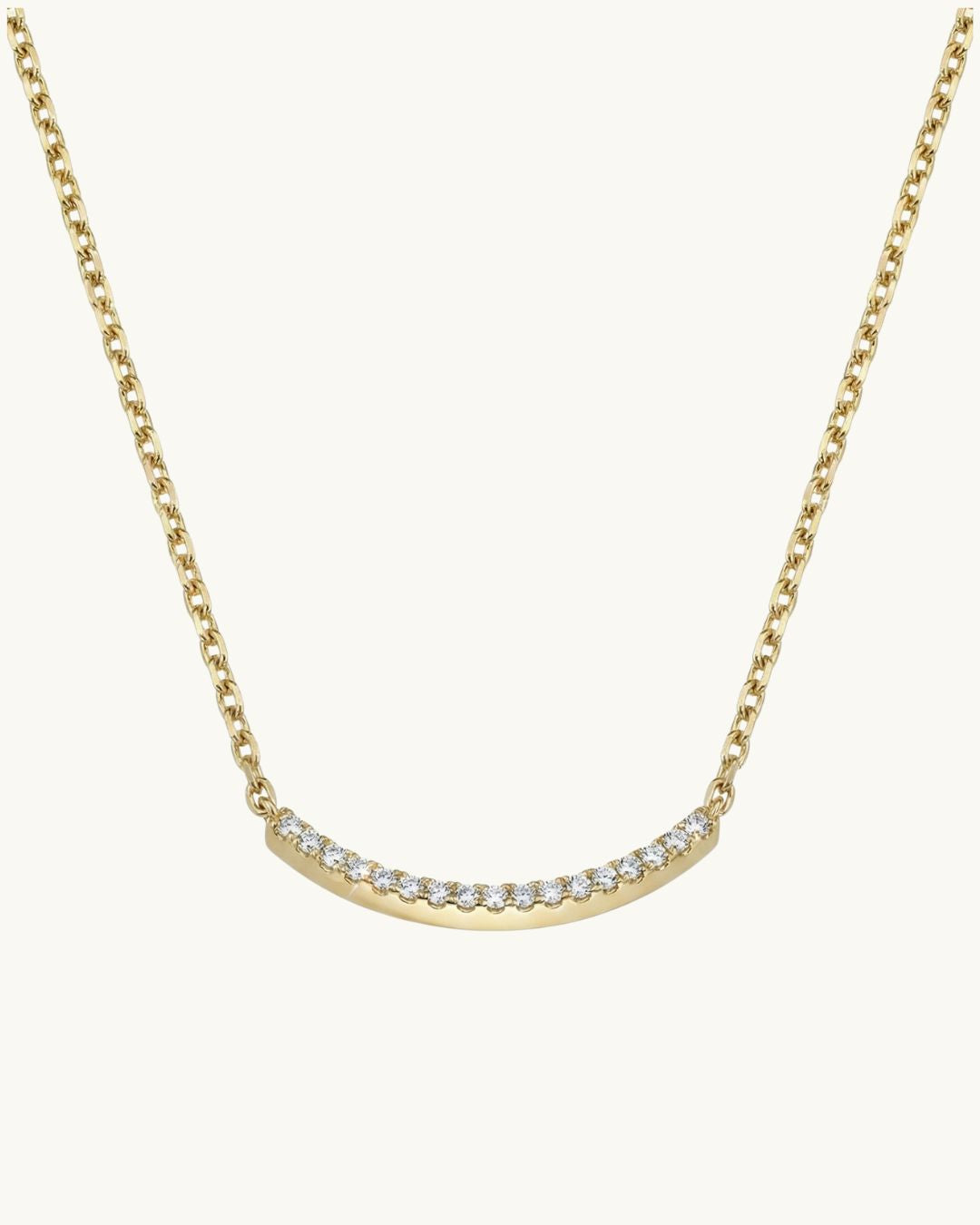 Gigi Pavé Diamond Curve Necklace
