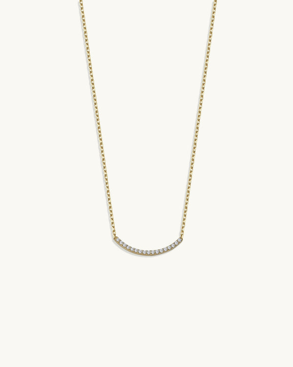 Gigi Pavé Diamond Curve Necklace
