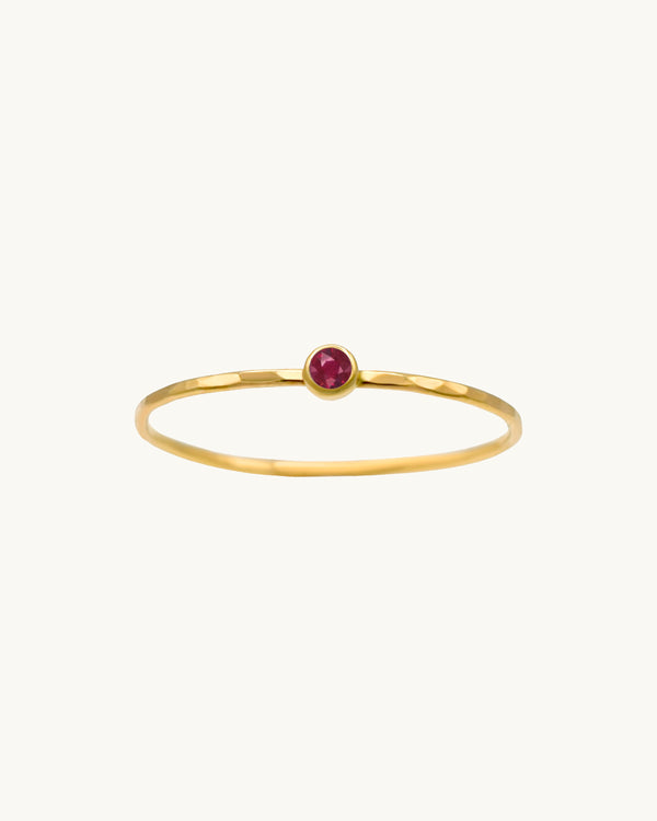 NORA Ruby Stacking Ring 14K | July Birthstone