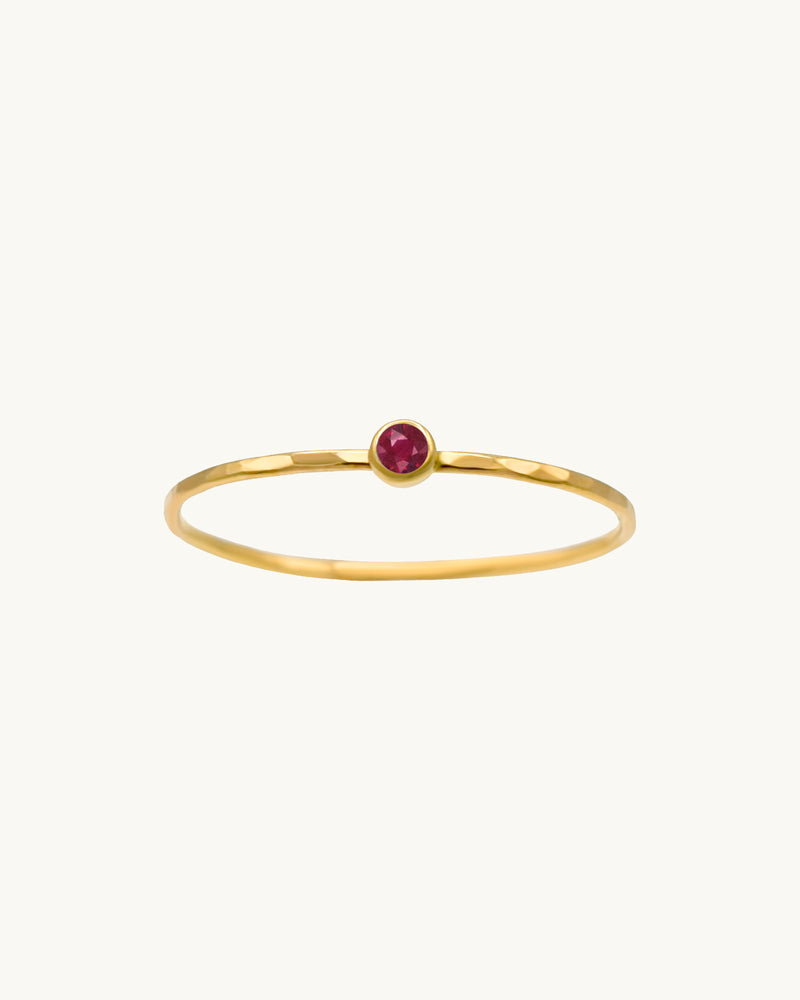 NORA Ruby Stacking Ring 14K | July Birthstone