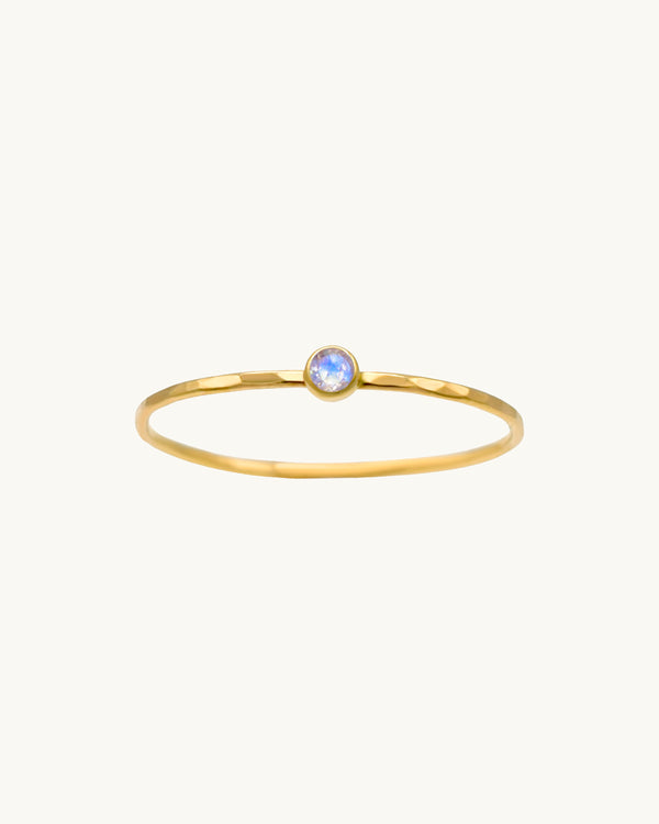 IRINA Moonstone Stacking Ring 14K | June Birthstone