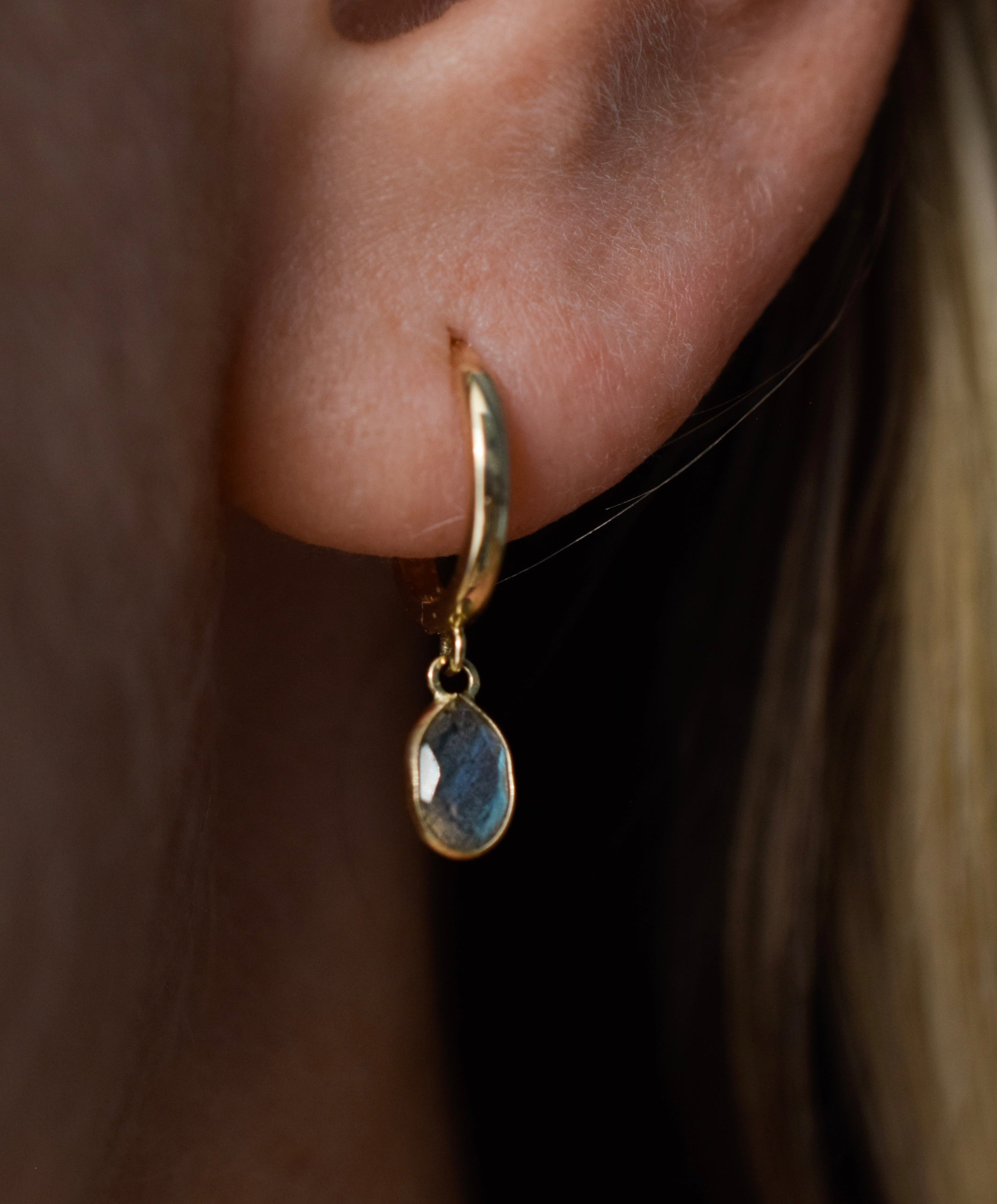 Nubia Labradorite Hoop Earrings
