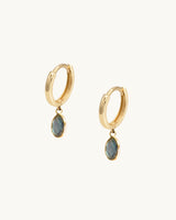 NUBIA Labradorite Hoop Earrings 14K Gold