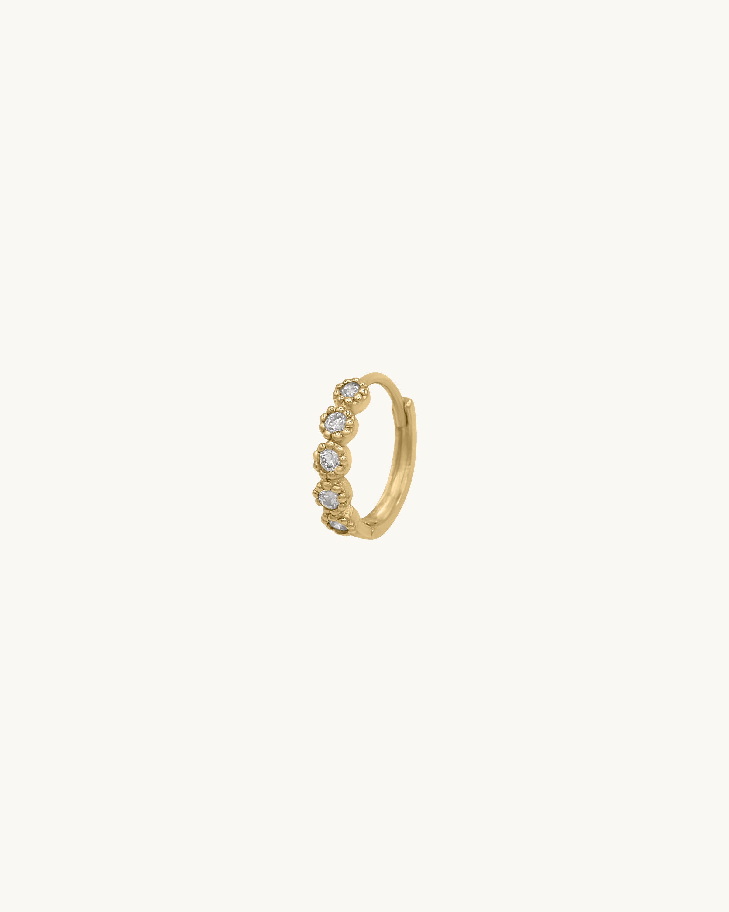 Macie Diamond Huggie Hoop Earrings
