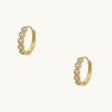 MACIE Diamond Huggie Hoop Earring 14K