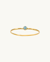 MIRA Aquamarine Stacking Ring 14K | March Birthstone