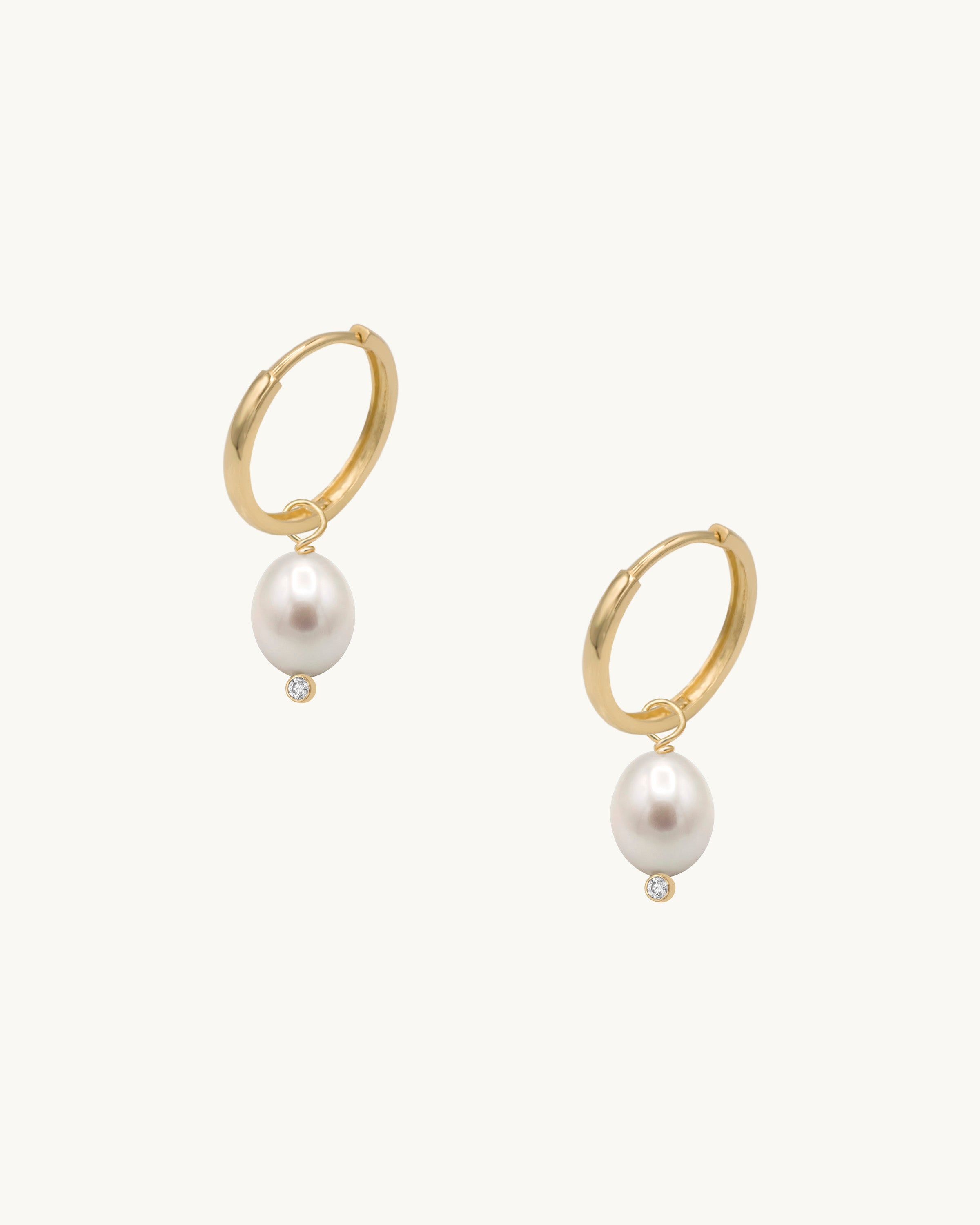 Ariel Pearl Hoop Earrings