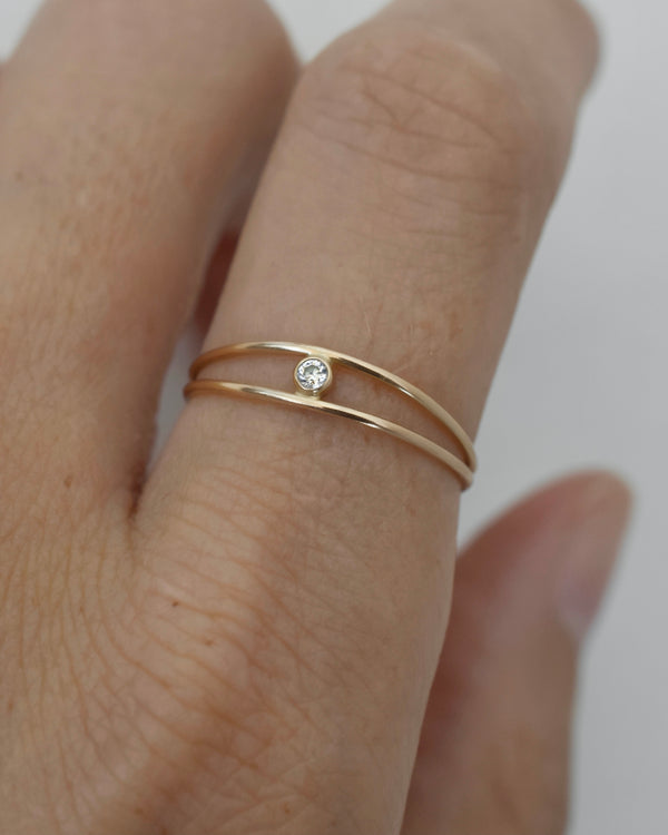 Rosie Double Band Ring 14K