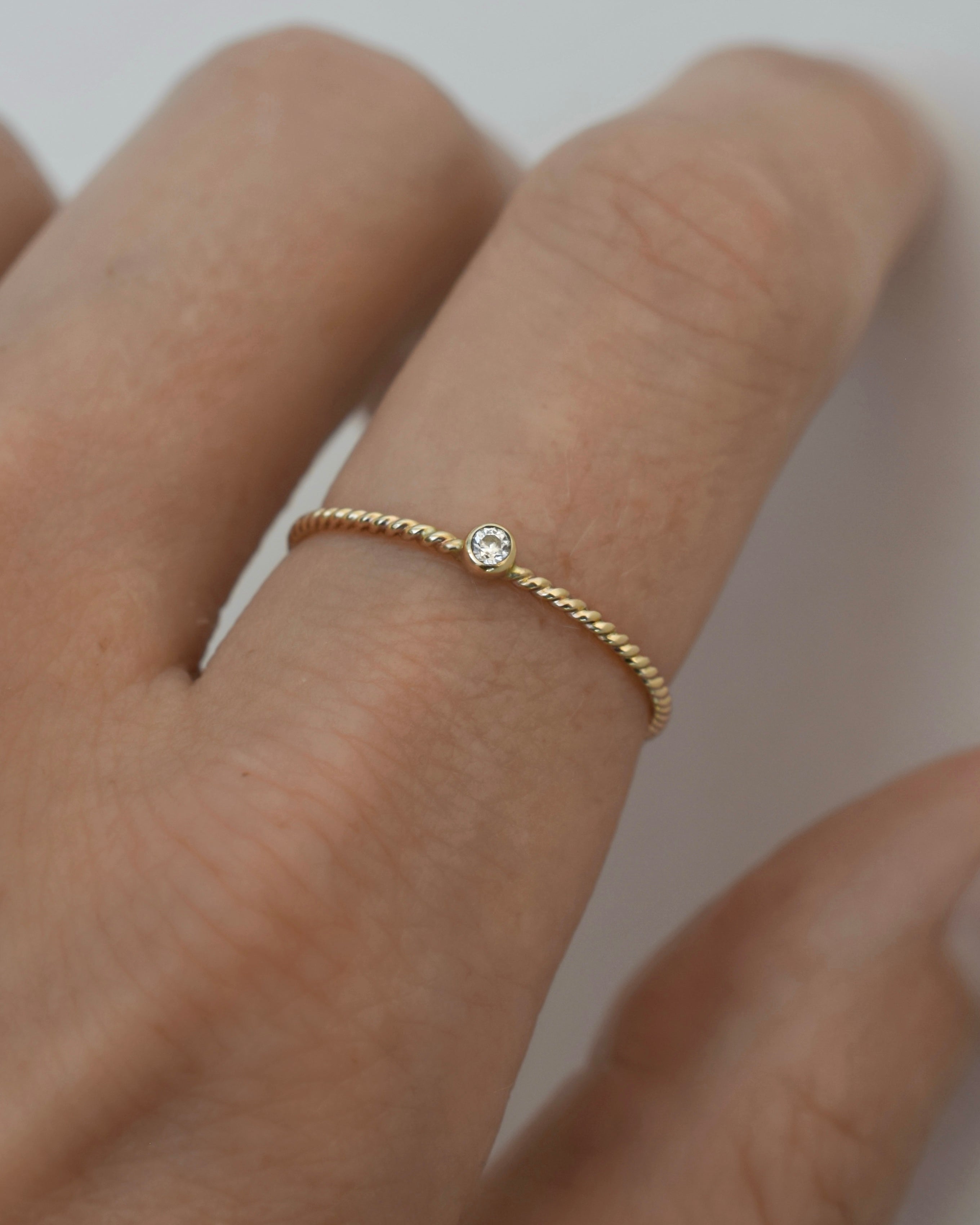 Sally Twisted Band Stacking Ring
