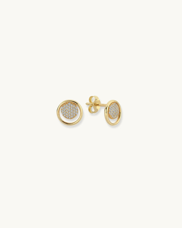 Talia Pavé Diamond Circle Earrings