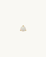 LEVA White Opal Stud Earring Large 14K