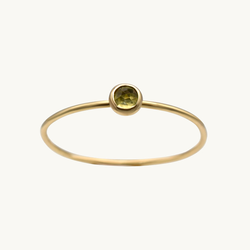 VICTORIA Peridot Stacking Ring 14K | August Birthstone