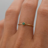 ADELE Emerald Stacking Ring 14K | May Birthstone