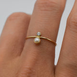 CHLOE Pearl Ring 14K