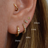 MIKA Diamond Huggie Hoop Earring 14K
