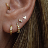 Preorder DARIA Diamond Huggie Hoop Earring 14K