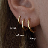 ERIN Classic Huggie Hoop Earring Small 14K