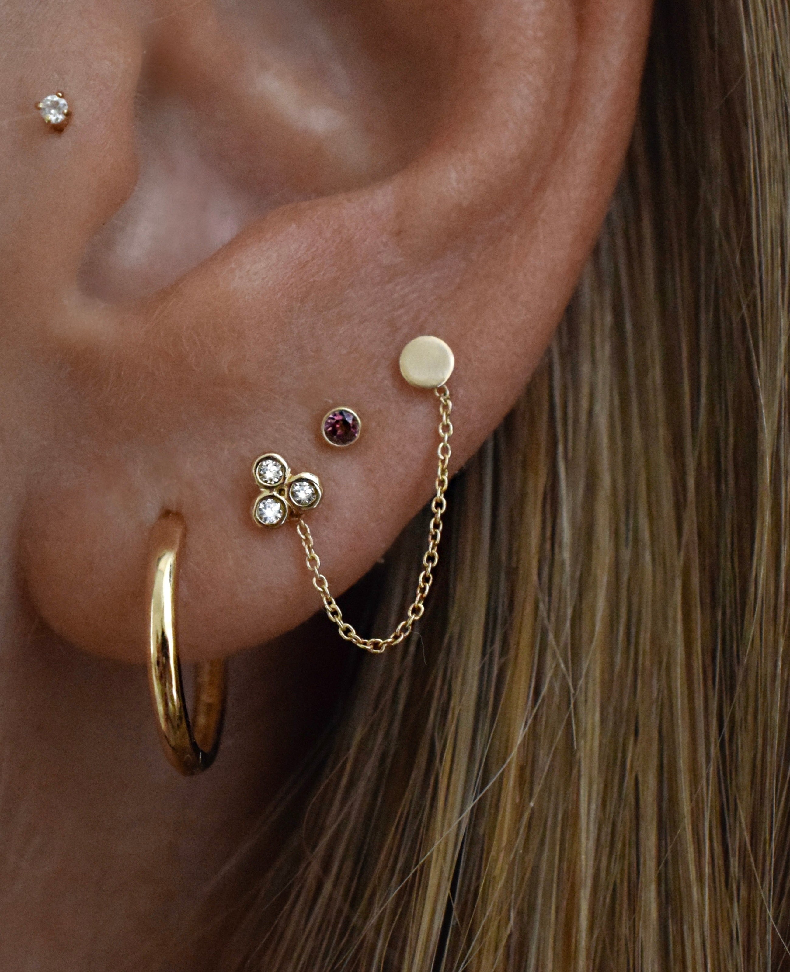 Nora Disc Stud Earring