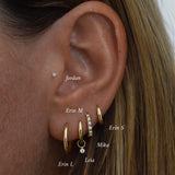 MIKA Diamond Huggie Hoop Earring 14K