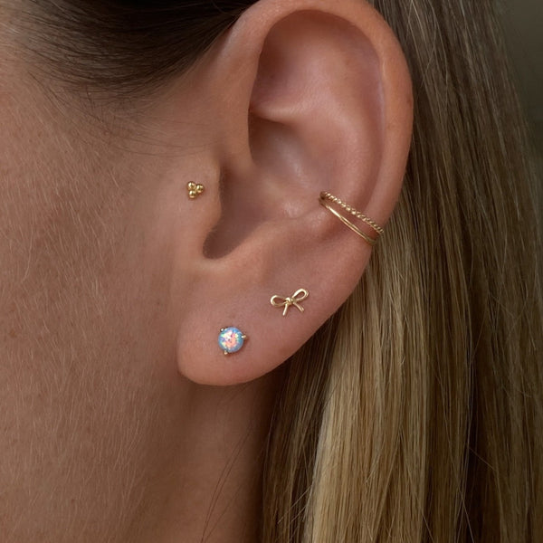 EVE Blue Opal Stud Earring Large 14K