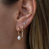 EVE Blue Opal Stud Earring Small 14K