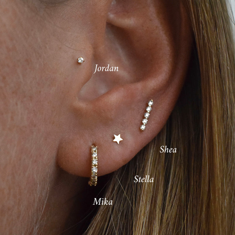 STELLA Star Stud Earring 14K