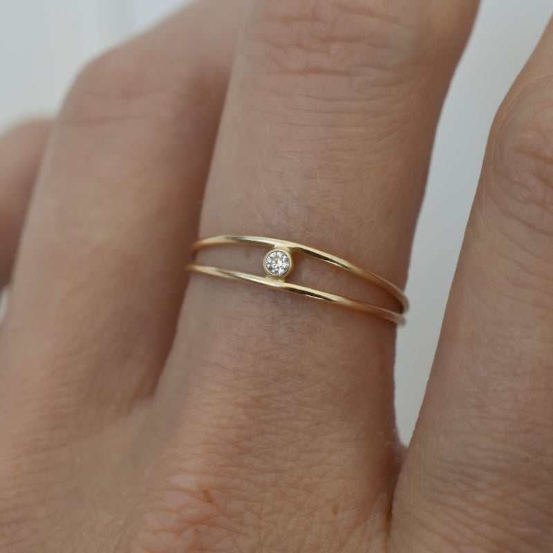 ROSIE Double Band Ring 14K