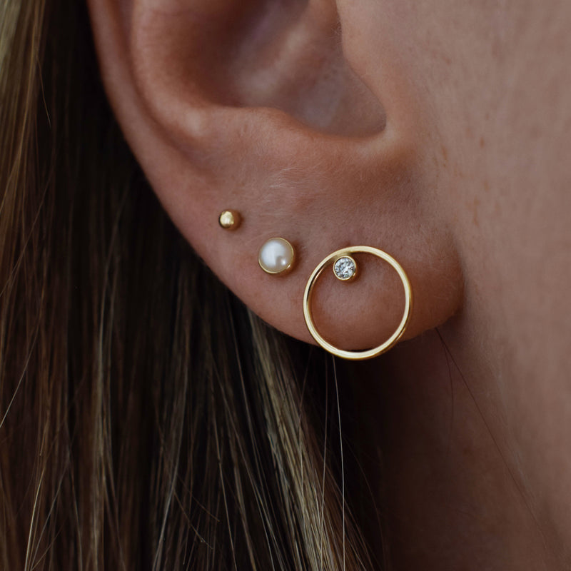 ELLA Pearl Stud Earring 14K