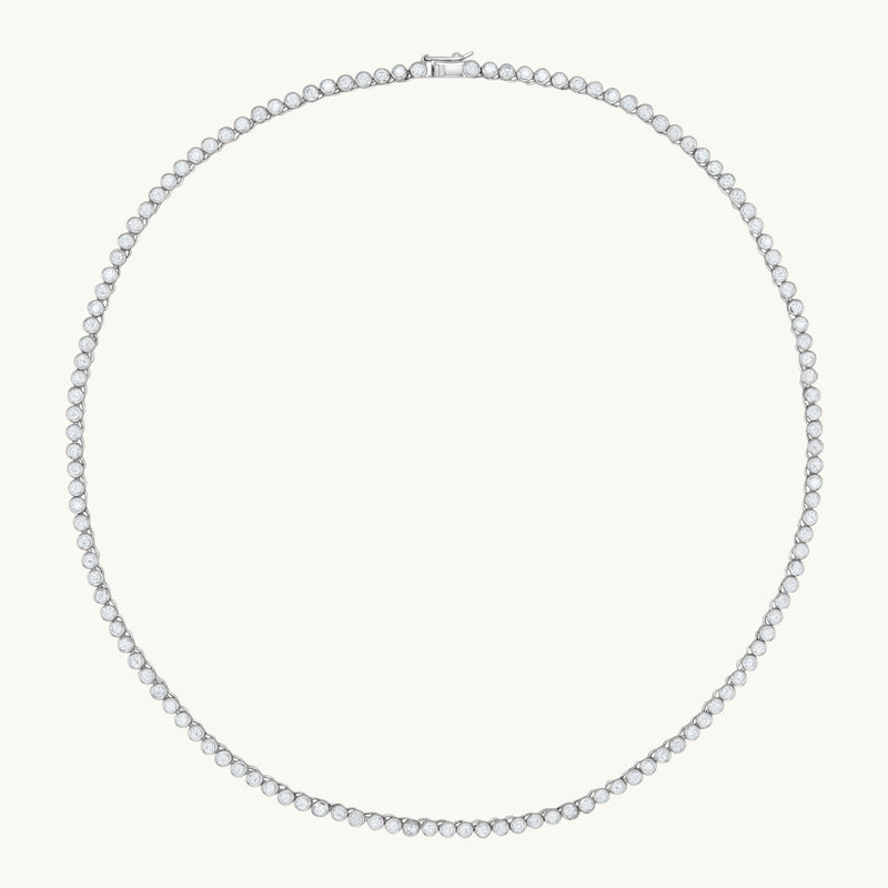 VIVIENNE Classic Tennis Necklace in silver