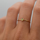 VICTORIA Peridot Stacking Ring 14K | August Birthstone