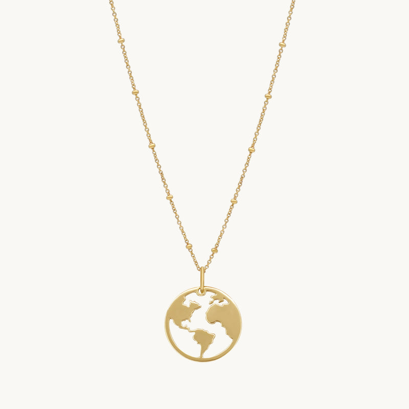 World Traveler Medaillon Necklace 14K